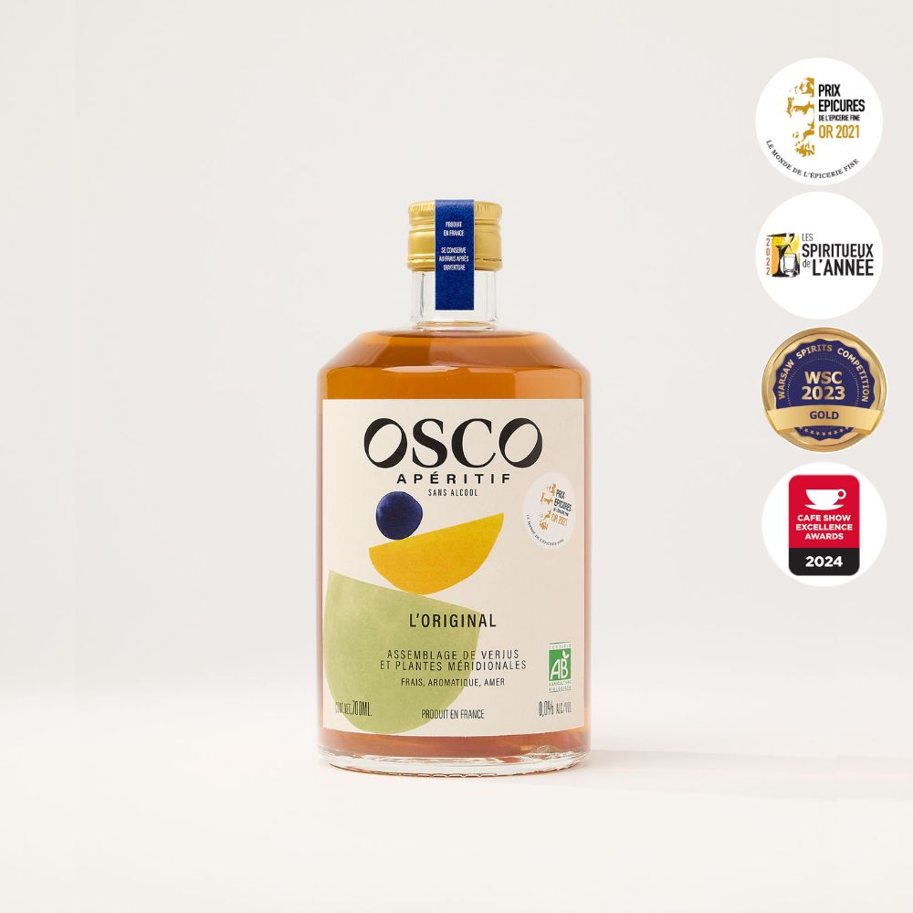 OSCO L'Original est un apéritif sans alcool peu sucré devenu l'incontournable des apéros d'été. Ses recettes de cocktails sans alcool sont très simples à réaliser.